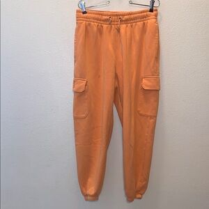 Under Armour Playback Orange Cargo Jogger SweatPants Loose Fit